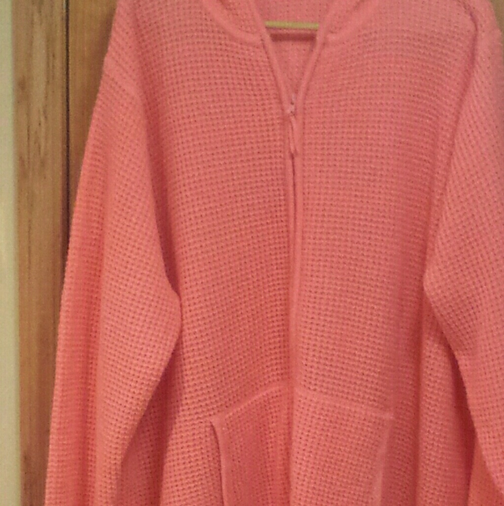 Romans tunic length honey comb hoodie
